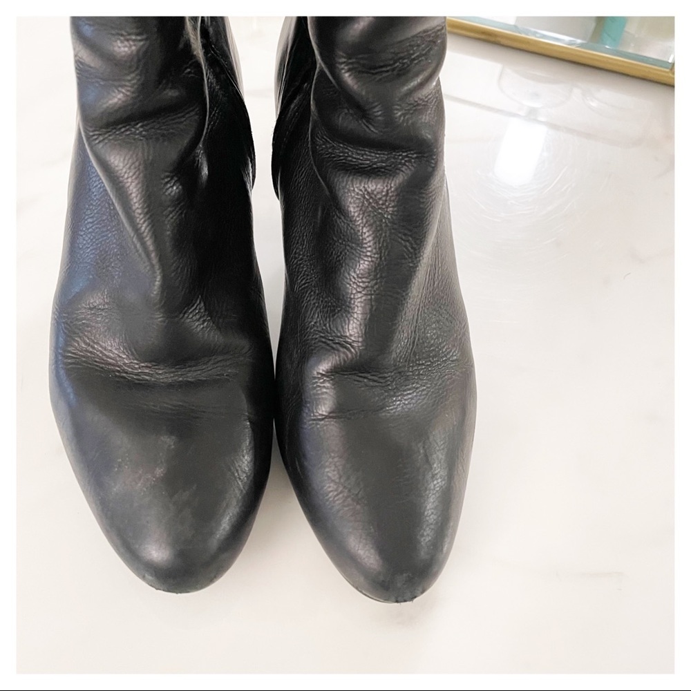 Prada Black Leather Knee-High Boots - Picture 5 of 7